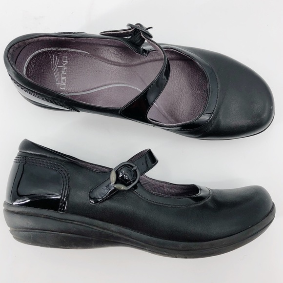 dansko black patent leather mary janes